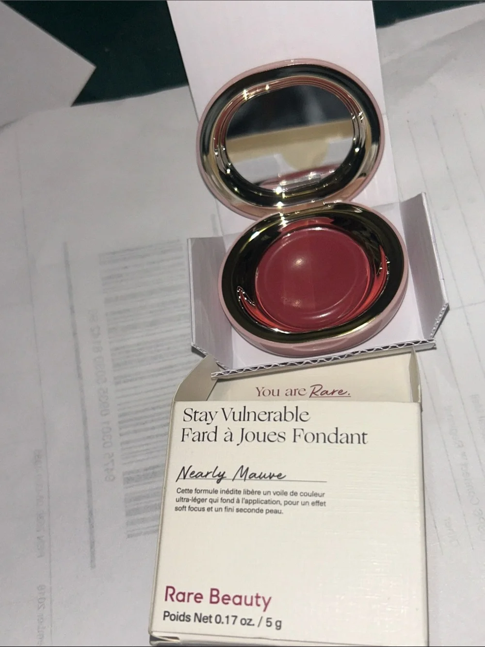 Rare Beauty Nearly Mauve Cream Blush